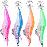 Zerone 10cm 4 Colores Señuelos de plástico Blando y señuelos de Pesca Duros Forma de camarón biónico Luminoso eléctrico…
